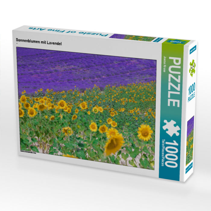 Sonnenblumen mit Lavendel - CALVENDO Foto-Puzzle - calvendoverlag 29.99