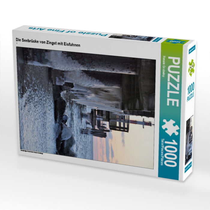 Die Seebrücke von Zingst mit Eisfahnen - CALVENDO Foto-Puzzle - calvendoverlag 29.99