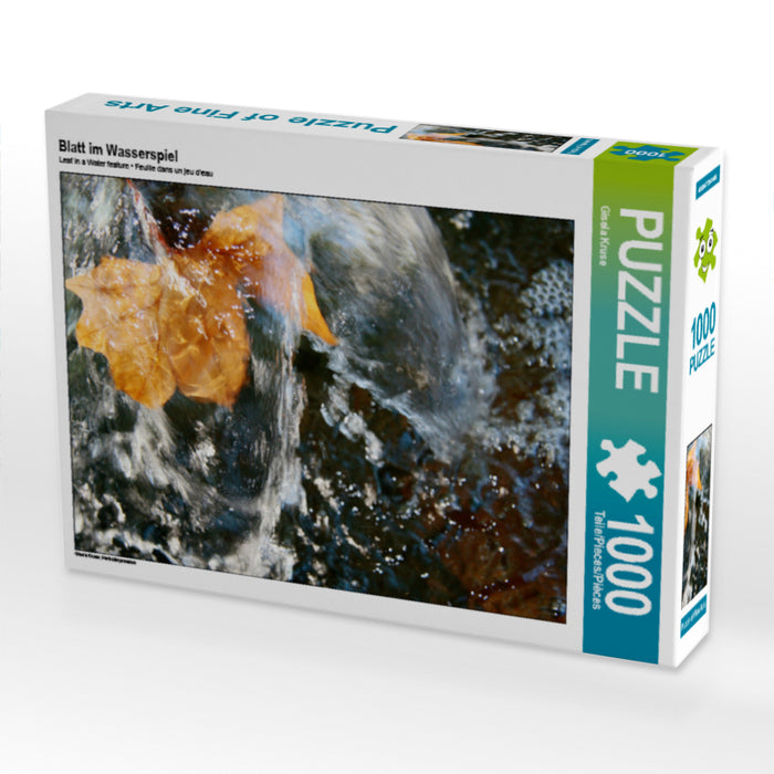 Blatt im Wasserspiel - CALVENDO Foto-Puzzle - calvendoverlag 29.99