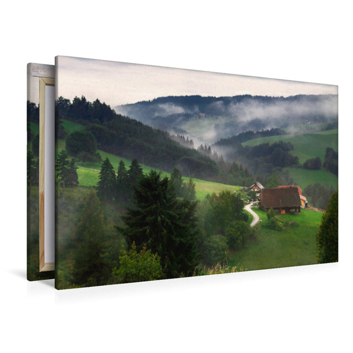 Premium Textil-Leinwand Premium Textil-Leinwand 120 cm x 80 cm quer Morgennebel