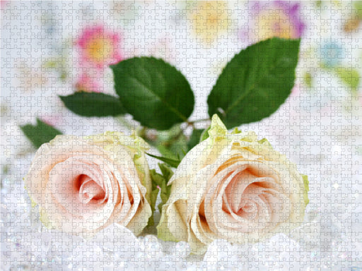 Zwei rosa Rosen - CALVENDO Foto-Puzzle - calvendoverlag 29.99