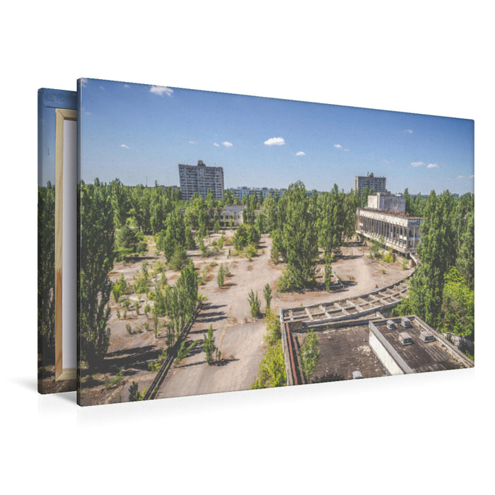 Toile textile haut de gamme Toile textile haut de gamme 120 cm x 80 cm vue paysage sur Pripyat 