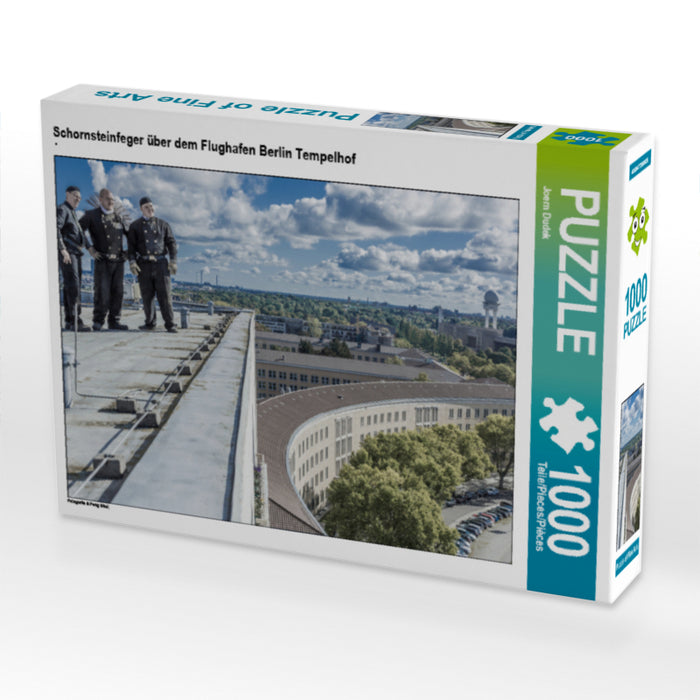 Schornsteinfeger über dem Flughafen Berlin Tempelhof - CALVENDO Foto-Puzzle - calvendoverlag 29.99