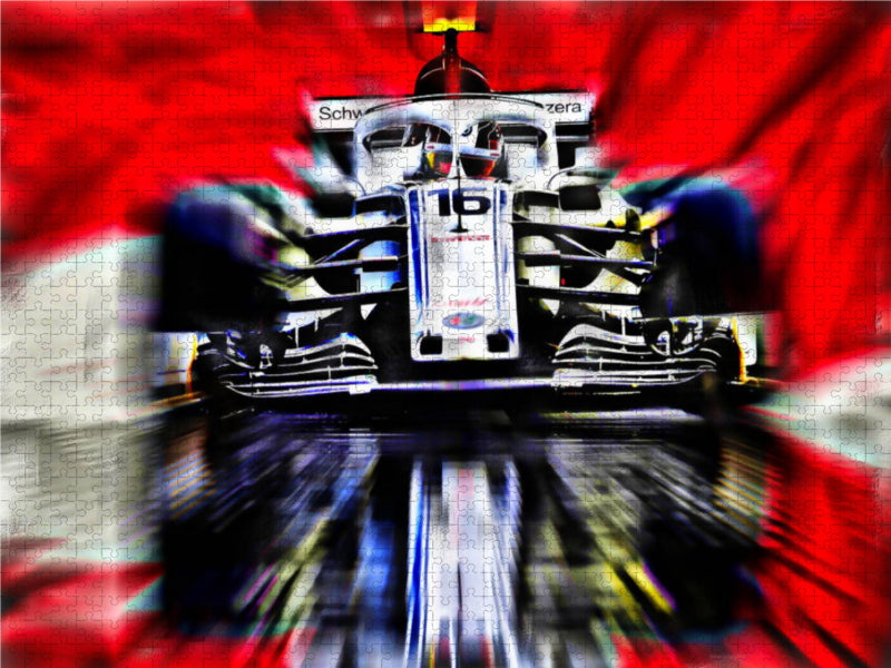 Charles Leclerc ist erst der dritte Monegasse in der Formel 1 und wird als großes Talent gehandelt. - CALVENDO Foto-Puzzle