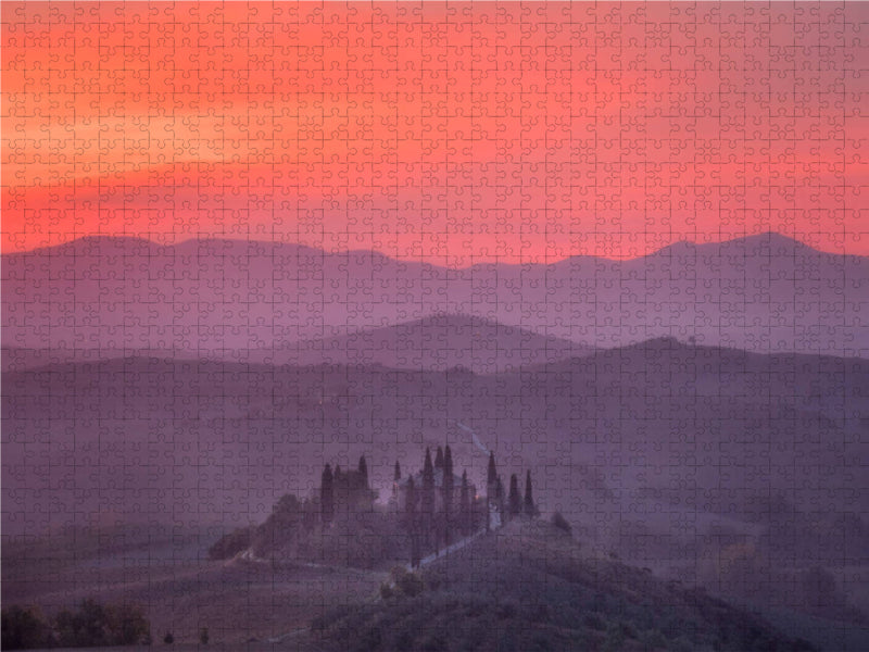 Der Himmel glüht vor Sonnenaufgang - CALVENDO Foto-Puzzle