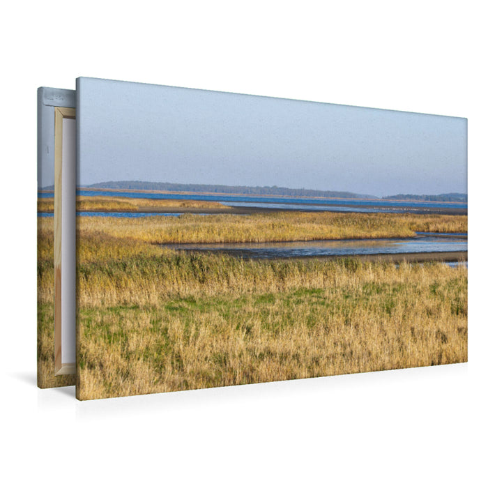 Premium Textil-Leinwand Premium Textil-Leinwand 120 cm x 80 cm quer Blick auf den Bodden