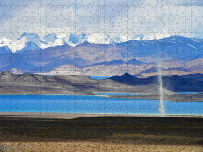 Windhose, Karakul See, Pamir Highway, Tadschikistan - CALVENDO Foto-Puzzle