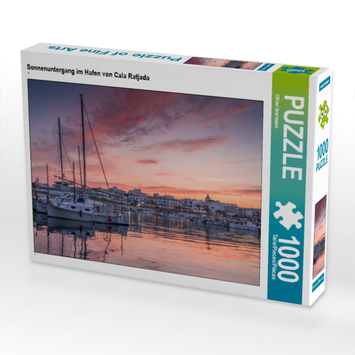 Sonnenuntergang im Hafen von Cala Ratjada - CALVENDO Foto-Puzzle - calvendoverlag 29.99