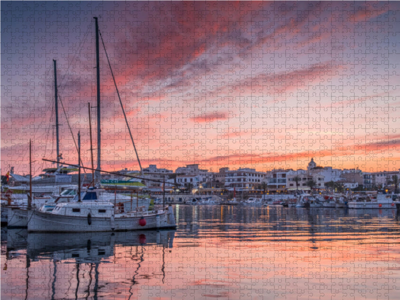 Sonnenuntergang im Hafen von Cala Ratjada - CALVENDO Foto-Puzzle - calvendoverlag 29.99