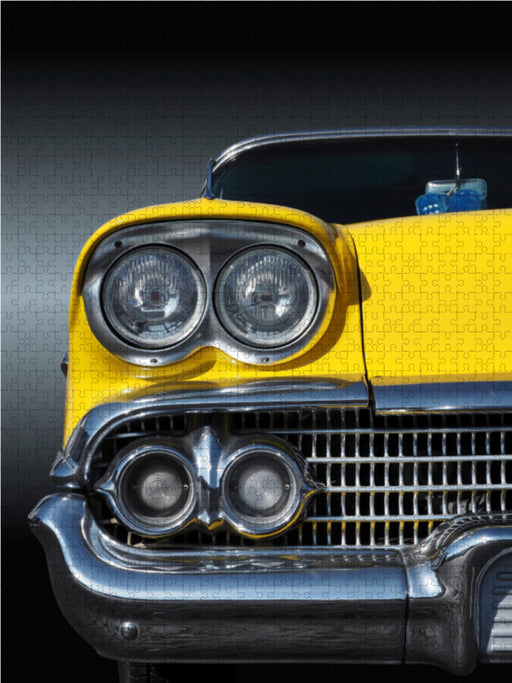 Motiv Impala 1958 aus dem Kalender Faszination US Straßenkreuzer Eine Zeitreise in die Mitte des 20 Jahrhunderts von Beate Gube Kühlergrill eines klassischen Automobils Oldtimer - CALVENDO Foto-Puzzle - calvendoverlag 29.99