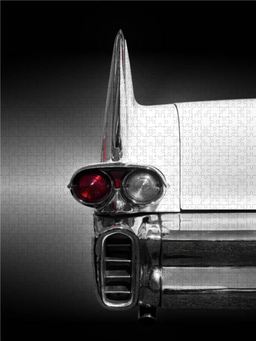 Motif road cruiser 1958 du calendrier Fascination US road cruiser Un voyage dans le temps jusqu'au milieu du 20e siècle par Beate Gube Queue d'une voiture classique d'époque - Puzzle photo CALVENDO 