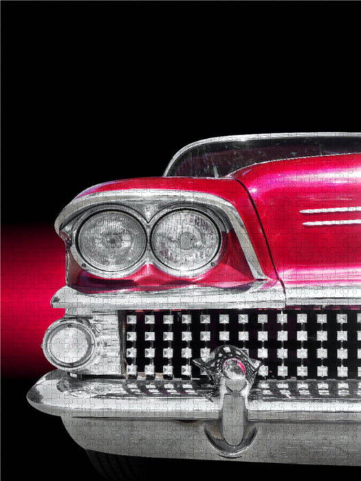 Motiv Super 1958 aus dem Kalender Faszination US Straßenkreuzer Eine Zeitreise in die Mitte des 20 Jahrhunderts von Beate Gube Kühlergrill eines klassischen Automobils Oldtimer - CALVENDO Foto-Puzzle