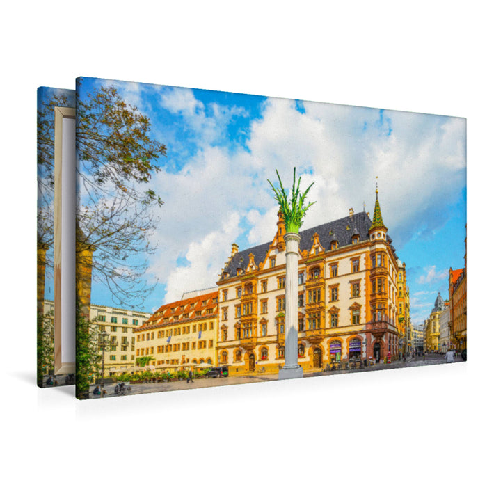 Premium Textil-Leinwand Premium Textil-Leinwand 120 cm x 80 cm quer Ein Motiv aus dem Kalender Leipzig Impressionen