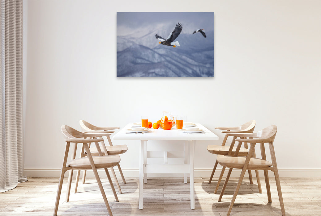 Premium textile canvas Premium textile canvas 120 cm x 80 cm landscape giant sea eagle 