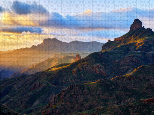 Berglandschaft im Sonnenuntergang (Gran Canaria) - CALVENDO Foto-Puzzle - calvendoverlag 29.99