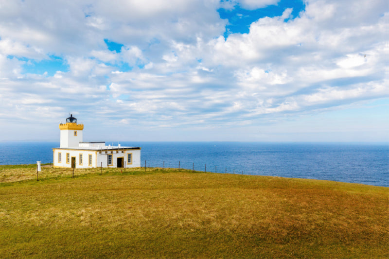 Premium Textil-Leinwand Premium Textil-Leinwand 120 cm x 80 cm quer The Duncansby Head Lighthouse