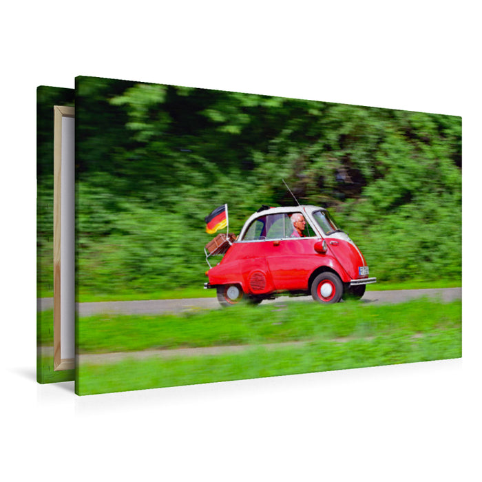 Toile textile premium Toile textile premium 120 cm x 80 cm paysage BMW Isetta 250 BRD 1962 