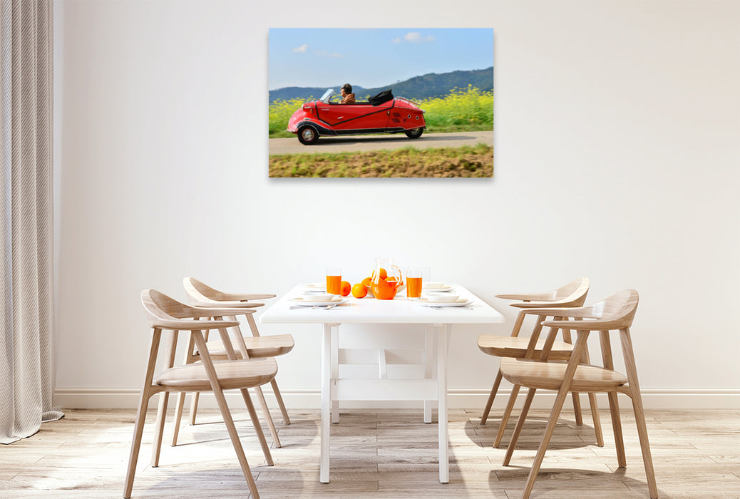 Premium textile canvas Premium textile canvas 120 cm x 80 cm landscape Messerschmitt KR 201 Roadster BRD 1957 