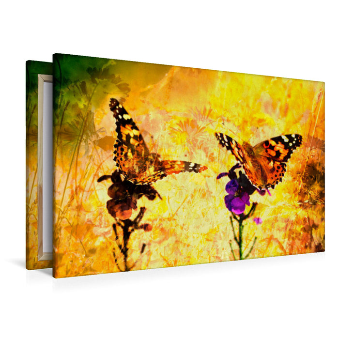 Premium Textil-Leinwand Premium Textil-Leinwand 120 cm x 80 cm quer Ein Motiv aus dem Kalender Schmetterlings-ART