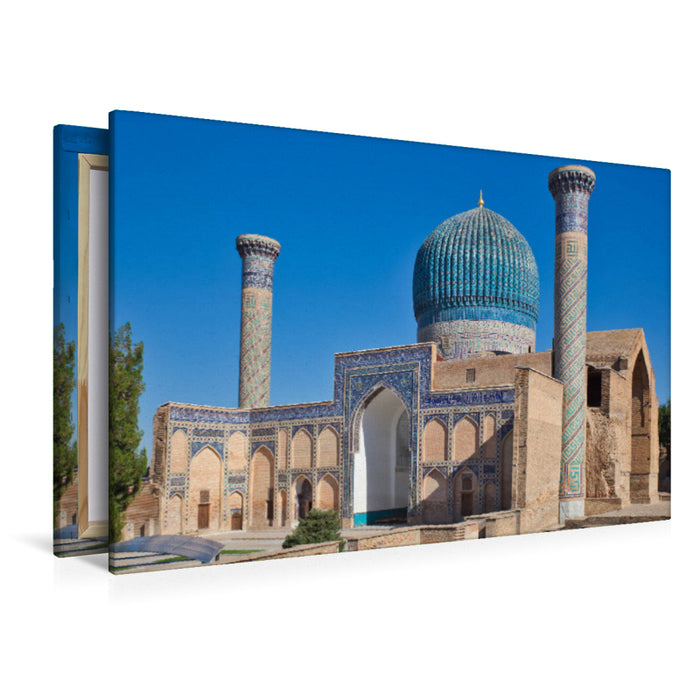 Toile textile haut de gamme Toile textile haut de gamme 120 cm x 80 cm paysage Mausolée de Gur Emir à Samarkand 