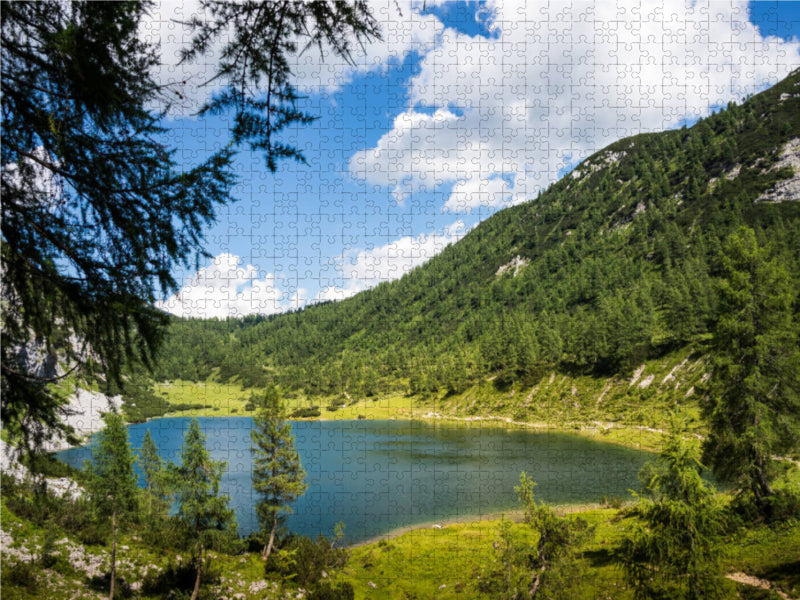 Lac de montagne dans les Alpes - Puzzle photo CALVENDO 