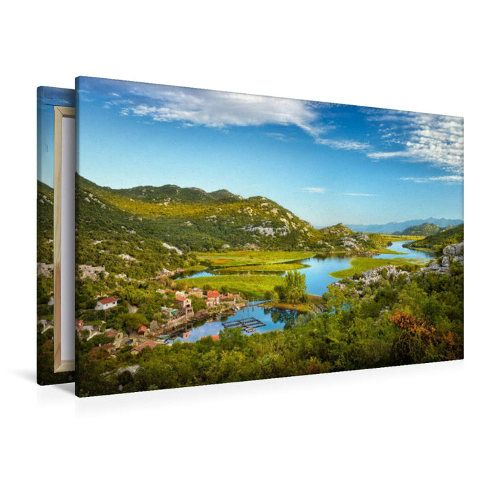 Premium textile canvas Premium textile canvas 120 cm x 80 cm landscape Karu? 