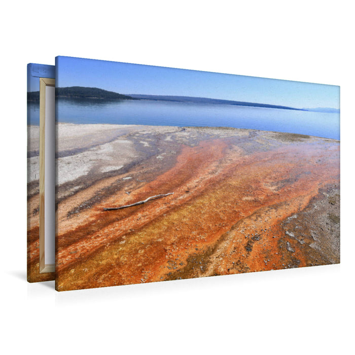 Toile textile haut de gamme Toile textile haut de gamme 120 cm x 80 cm paysage Un motif du calendrier Wunderwelt Yellowstone 2019 