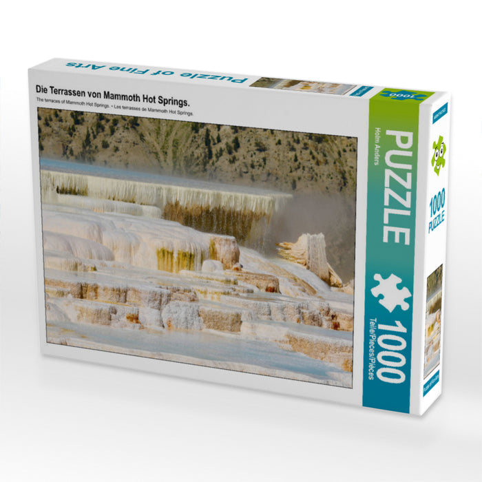 Die Terrassen von Mammoth Hot Springs. - CALVENDO Foto-Puzzle