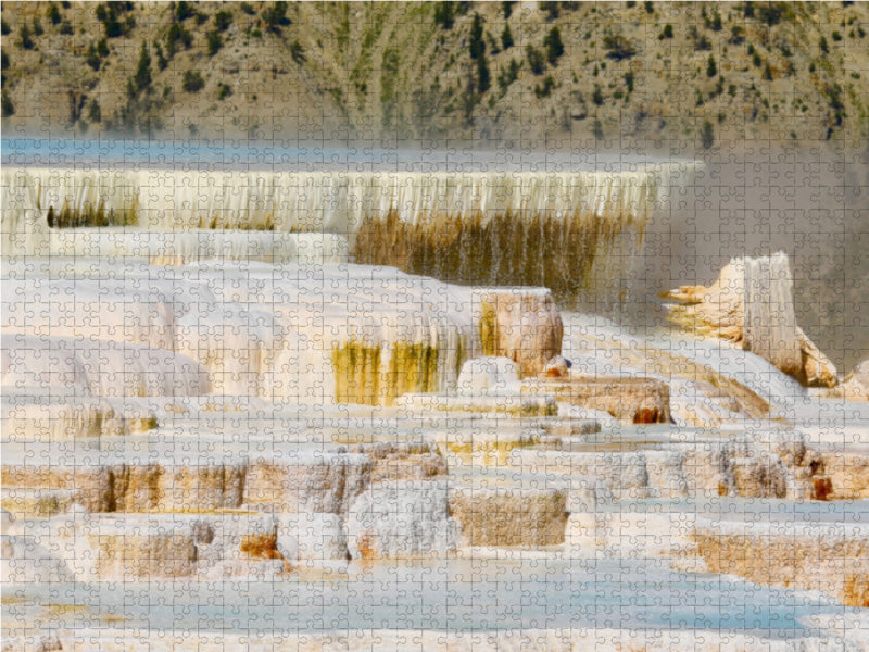 Die Terrassen von Mammoth Hot Springs. - CALVENDO Foto-Puzzle - calvendoverlag 29.99