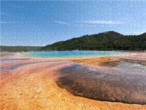 Mikroorganismen sorgen, je nach Wassertemperatur, für die außergewöhnliche Farbgebung der Quellen. - CALVENDO Foto-Puzzle - calvendoverlag 29.99