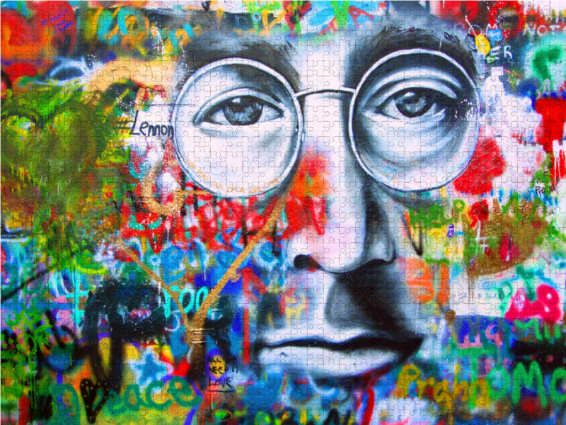Die Friedensmauer in Prag - John Lennon RIP - CALVENDO Foto-Puzzle - calvendoverlag 29.99