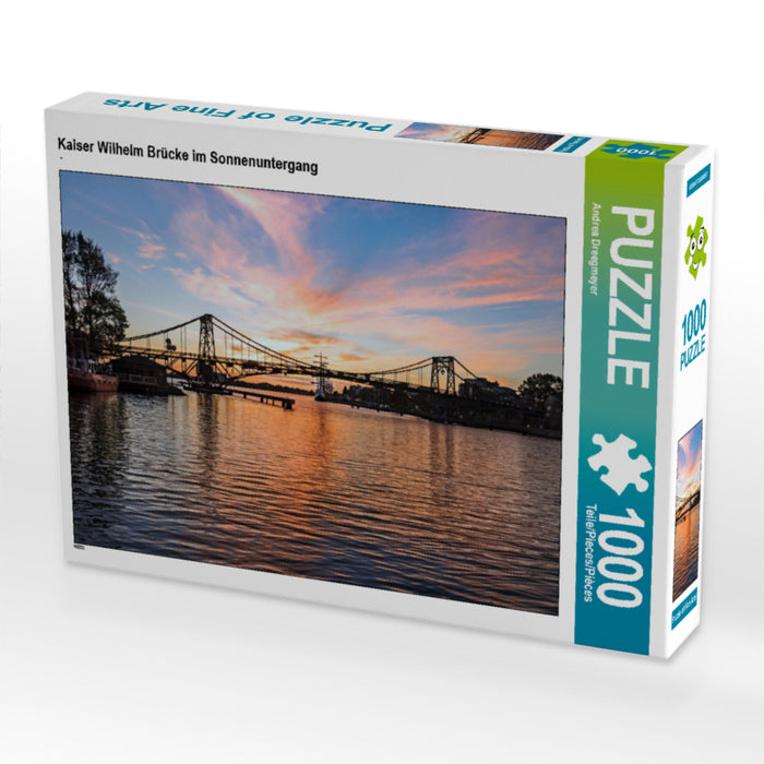 Kaiser Wilhelm Brücke im Sonnenuntergang - CALVENDO Foto-Puzzle - calvendoverlag 29.99