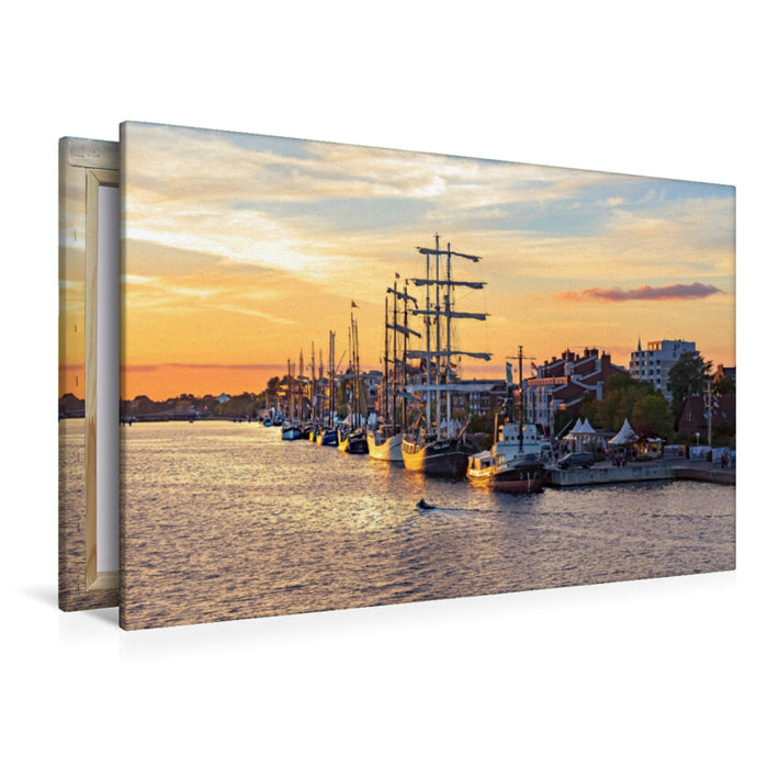 Premium textile canvas Premium textile canvas 120 cm x 80 cm landscape Wilhelmshaven Bontekai 