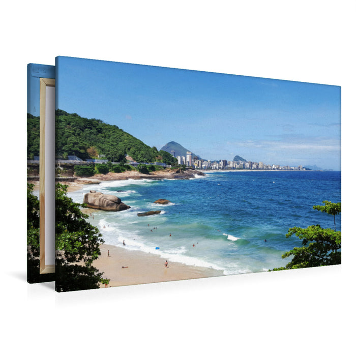 Premium Textil-Leinwand Premium Textil-Leinwand 120 cm x 80 cm quer Rio de Janeiro's Geheimstrand
