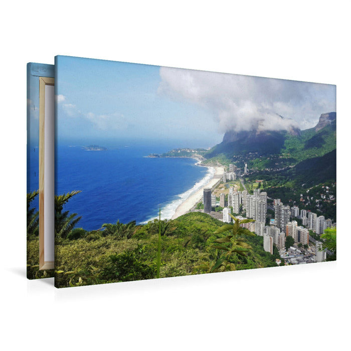 Premium Textil-Leinwand Premium Textil-Leinwand 120 cm x 80 cm quer Tolle Aussicht auf Rio de Janeiro