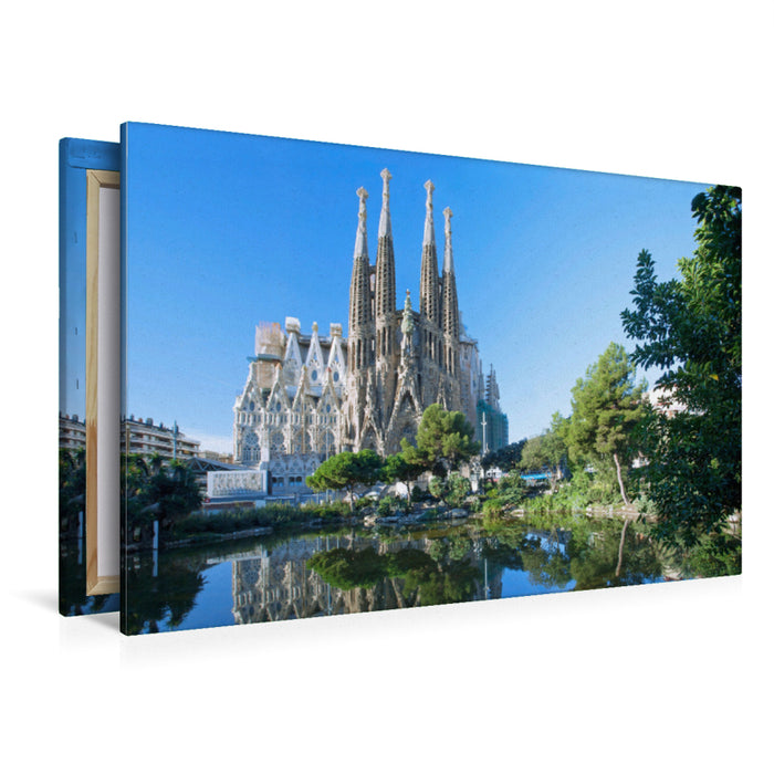Premium Textil-Leinwand Premium Textil-Leinwand 120 cm x 80 cm quer Barcelona, Sagrada Familia