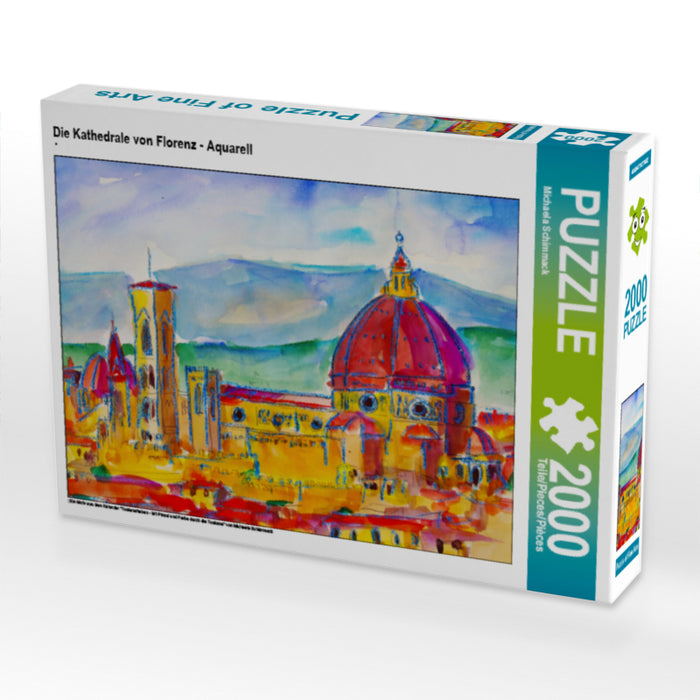 Die Kathedrale von Florenz - Aquarell - CALVENDO Foto-Puzzle - calvendoverlag 39.99