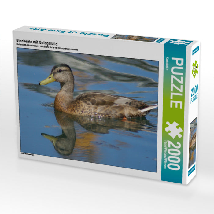 Stockente mit Spiegelbild - CALVENDO Foto-Puzzle - calvendoverlag 39.99