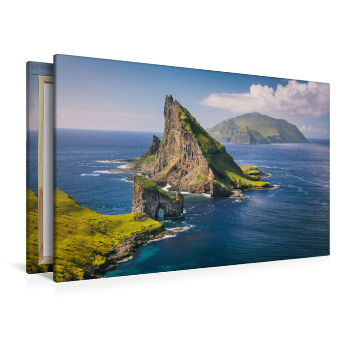 Premium textile canvas Premium textile canvas 120 cm x 80 cm across Tindhólmur 