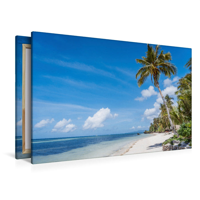 Premium textile canvas Premium textile canvas 120 cm x 80 cm landscape WHITE SAND BEACH BOHOL 