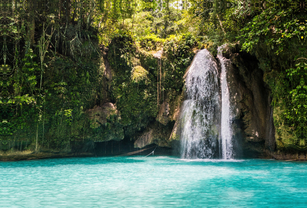 Premium textile canvas Premium textile canvas 120 cm x 80 cm landscape KAWASAN FALLS CEBU 