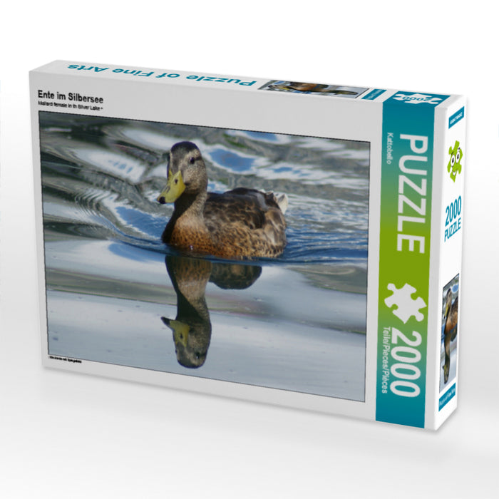 Ente im Silbersee - CALVENDO Foto-Puzzle - calvendoverlag 39.99