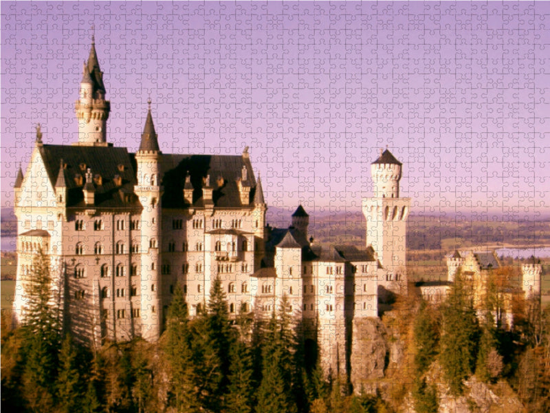 Schloss Neuschwanstein im Abendrot - CALVENDO Foto-Puzzle - calvendoverlag 29.99