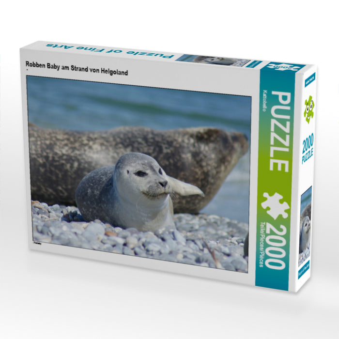 Robben Baby am Strand von Helgoland - CALVENDO Foto-Puzzle - calvendoverlag 29.99