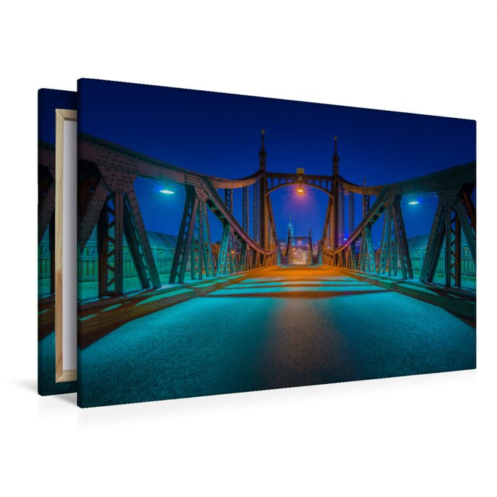 Premium textile canvas Premium textile canvas 120 cm x 80 cm landscape Historical Neutor Bridge 