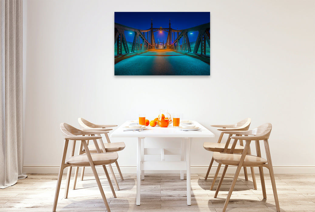 Premium textile canvas Premium textile canvas 120 cm x 80 cm landscape Historical Neutor Bridge 