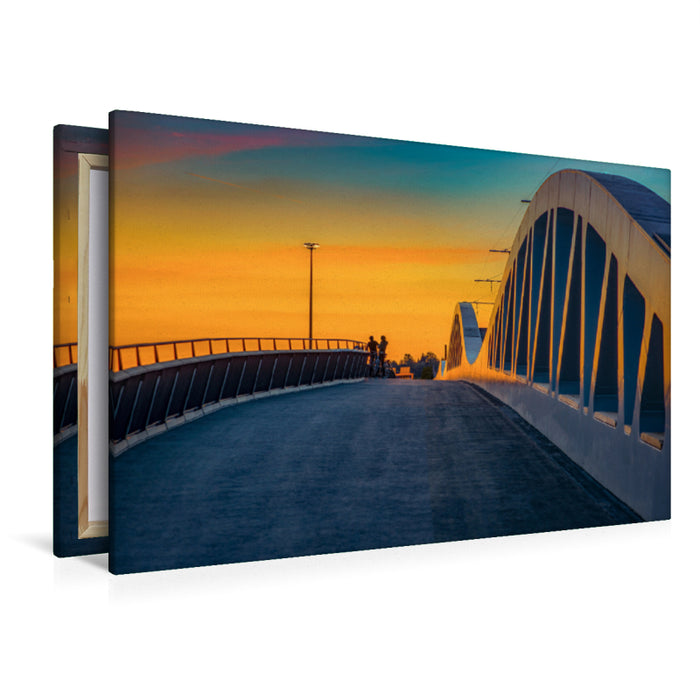 Premium textile canvas Premium textile canvas 120 cm x 80 cm across The Kienless Bridge 
