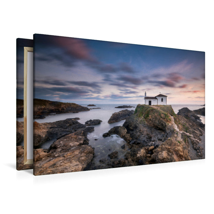 Premium textile canvas Premium textile canvas 120 cm x 80 cm landscape Galicia / Spain 