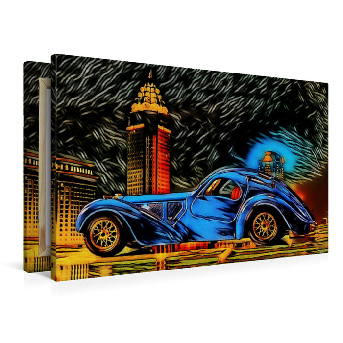 Premium textile canvas Premium textile canvas 90 cm x 60 cm landscape A look back to the 1930s: the Type 57 Atlantic from Bugatti 