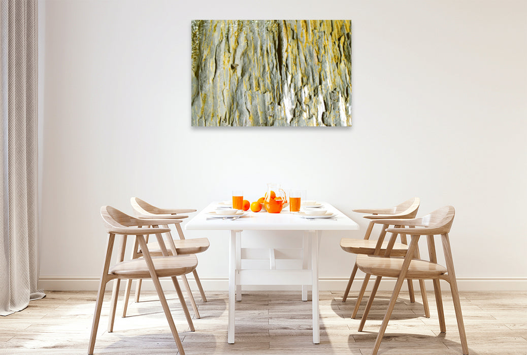 Premium textile canvas Premium textile canvas 120 cm x 80 cm landscape rock structures - visible time in the stone 